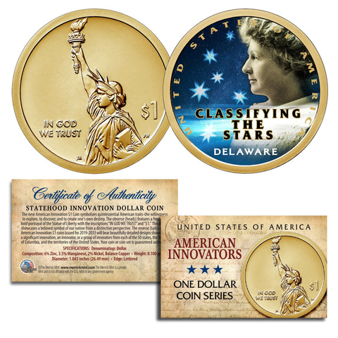 American Innovation DELAWARE 2019 Statehood $1 Dollar Coin - Uncirculated 2-Coin P & D Set