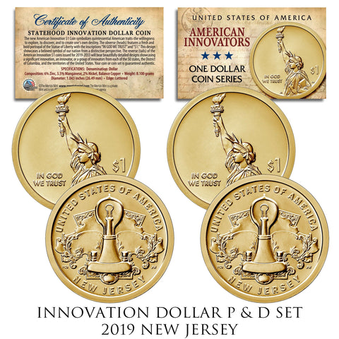 Apollo 11 50th Anniversary Man in Space Medals 2-Piece Commemorative NASA Coin Set with Deluxe Felt Display Box