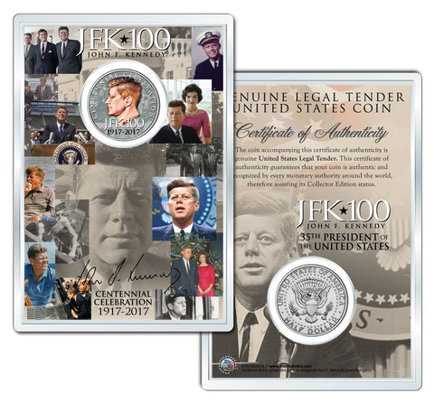 President JOHN F. KENNEDY JFK100 Centennial Celebration 2017 Official JFK Kennedy Half Dollar U.S. Coin with Jackie