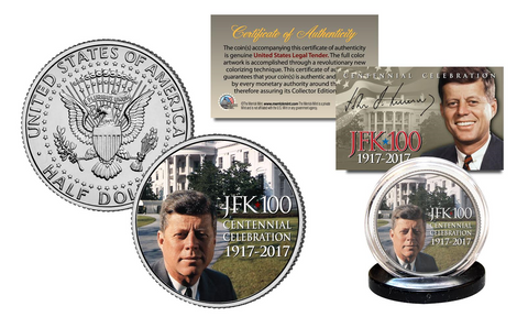 DONALD J. TRUMP Limited Colorized JFK Kennedy Half Dollar U.S. Coin ** Limited Edition of 500 **