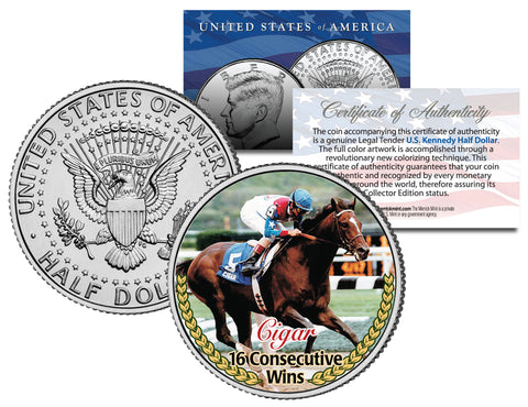 SEABISCUIT BEATS WAR ADMIRAL Match Race JFK Half Dollar 2-Coin Set Horse Racing