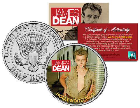JAMES DEAN " Iconic Style " JFK Kennedy Half Dollar US Coin - Officially Licensed
