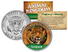 LEOPARD - Animal Kingdom Series - JFK Kennedy Half Dollar U.S. Colorized Coin