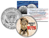 SQUIRREL POKER COIN Guard Card Cover PROTECT NUTS - Colorized JFK Half Dollar U.S. Coin