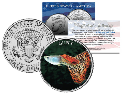 MANDARIN FISH - Tropical Fish Series - JFK Kennedy Half Dollar U.S. Colorized Coin
