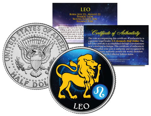 SAGITTARIUS - Horoscope Astrology Zodiac - JFK Kennedy Half Dollar US Colorized Coin