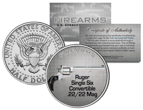 12 GAUGE SHOTGUN Firearm JFK Kennedy Half Dollar US Colorized Coin