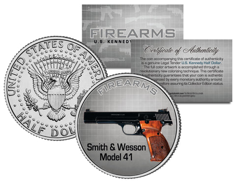 M1 GARAND Gun Firearm JFK Kennedy Half Dollar US Colorized Coin