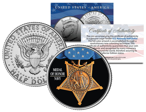 United States MARINE CORPS Emblem 24K Gold Plated JFK Kennedy Half Dollar Coin MILITARY