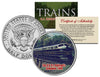 B&O RAILROAD's COLUMBIAN 1949 - Famous Trains - JFK Kennedy Half Dollar U.S. Colorized Coin