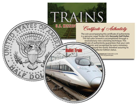 TRANS-SIBERIAN EXPRESS - Famous Trains - JFK Kennedy Half Dollar U.S. Colorized Coin