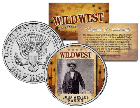 ANNIE OAKLEY - Wild West Series - JFK Kennedy Half Dollar U.S. Colorized Coin