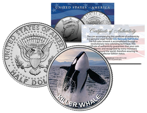 TROPICAL FISH Freshwater Aquarium Tank JFK Kennedy Half Dollars U.S. COMPLETE 15-Coin Set with Display BOX
