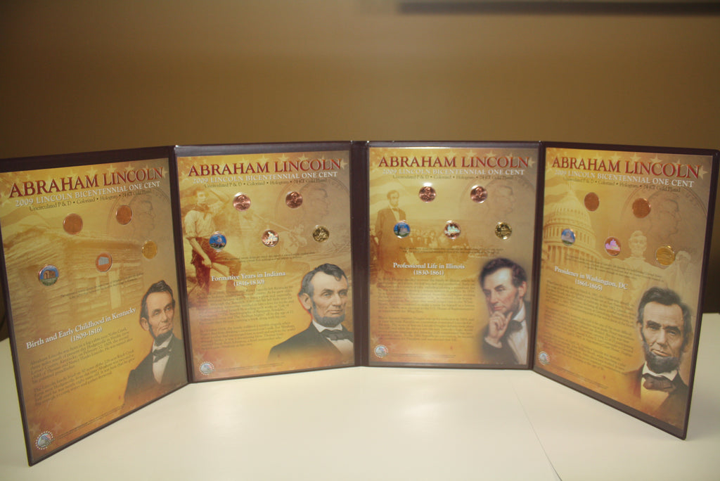 2009 LINCOLN CENT BICENTENNIAL PENNIES 20-Coin Deluxe Set P&D Holo Colorized 24K