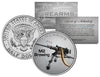 M2 BROWING Gun Firearm JFK Kennedy Half Dollar US Colorized Coin