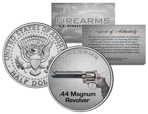 COLT DETECTIVE SPECIAL Gun Firearm JFK Kennedy Half Dollar US Colorized Coin