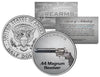 .44 MAGNUM REVOLVER Gun Firearm JFK Kennedy Half Dollar US Colorized Coin
