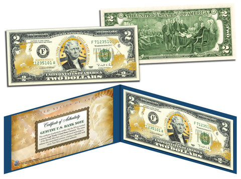 GOLD SHIMMERING STARS HOLOGRAM Legal Tender US $1 Bill Currency - Limited Edition
