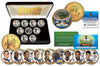 NY METS 2008 SHEA STADIUM FINAL SEASON 24K Gold Plated Quarters 9-Coin Set plus Bonus Coin & Display Box