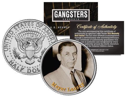 GEORGE BUGS MORAN Gangsters JFK Kennedy Half Dollar US Colorized Coin