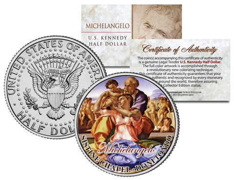 FREEDOM LAND USA Colorized JFK Kennedy Half Dollar U.S. Coin - AMUSEMENT PARK BRONX
