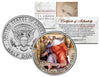 MICHELANGELO - The Prophet Ezekiel - SISTINE CHAPEL - Colorized JFK Half Dollar U.S. Coin