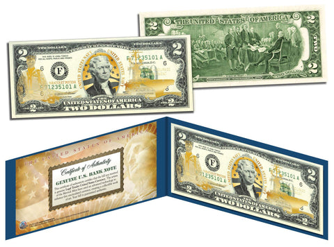 GOLD SHIMMERING STARS HOLOGRAM Legal Tender US $1 Bill Currency - Limited Edition