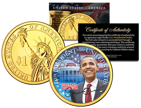 DONALD J. TRUMP Official 45th President of the United States Colorized PRESIDENTIAL DOLLAR $1 U.S. Legal Tender Coin