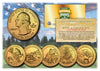 2012 America The Beautiful 24K GOLD PLATED Quarters U.S. Parks 5-Coin Set with Capsules