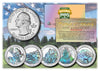 2012 America The Beautiful HOLOGRAM Quarters U.S. Parks 5-Coin Set with Capsules
