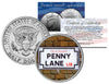 BEATLES - The Original PENNY LANE Street Sign - JFK Kennedy Half Dollar U.S. Coin