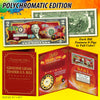 2019 Chinese New Year * YEAR OF THE PIG * POLYCHROMATIC 8 COLORIZED PIG’S U.S. $2 BILL in Large Collectors Folio Display