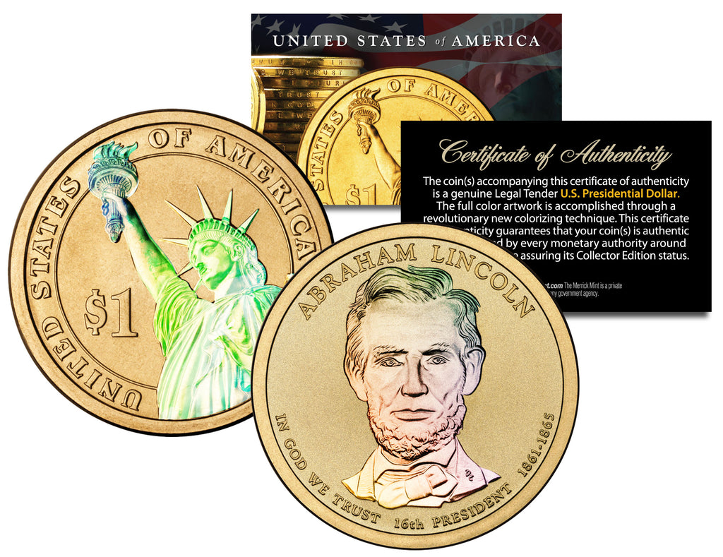 HOLOGRAM 2-sided 2010 ABRAHAM LINCOLN Presidential $1 Dollar U.S. President Coin