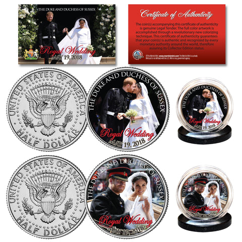 Royal Baby Sussex Archie Harrison Mountbatten-Windsor Prince Harry & Meghan Markle Official Set of 2 Royal Canadian Mint Medallion Coins