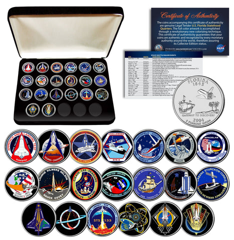 SPACE SHUTTLE CHALLENGER MISSIONS NASA Florida Statehood Quarters 10-Coin Set with BOX