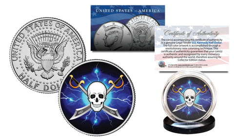 MONEY POWER RESPECT - Flag - USA - Floyd Mayweather - JFK Kennedy Half Dollar US Colorized Coin