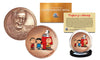 Colorized CHARLES M SCHULZ - Commemorative Congressional US Medal - PEANUTS Bronze US Coin - Snoopy Linus Lucy Charlie Brown