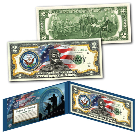 ATTACK ON PEARL HARBOR - December 7th1941 - WWII Genuine Legal Tender U.S. $2 Bill in Large Collectors Folio Display
