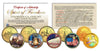 SPIRIT OF 1776 FREEDOM Patriotic Colorized U.S. Quarter 5-Coin Set 24K Gold Plated