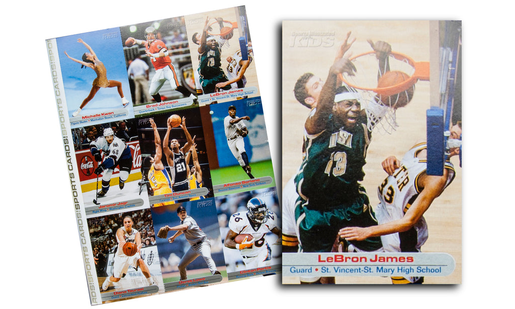 2003 Sports Illustrated Full Magazine Featuring the Genuine Uncut Rookie Card of LEBRON JAMES