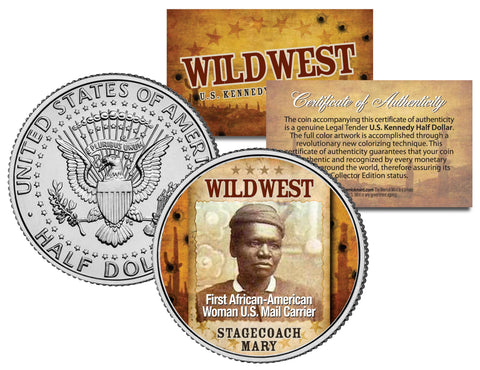BONNIE & CLYDE - Wild West Series - JFK Kennedy Half Dollar U.S. Colorized Coin