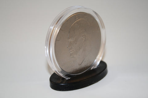 25 Coin Capsules & 25 Coin Stands for JFK HALF DOLLAR - Direct Fit Airtight 30.6mm Holders