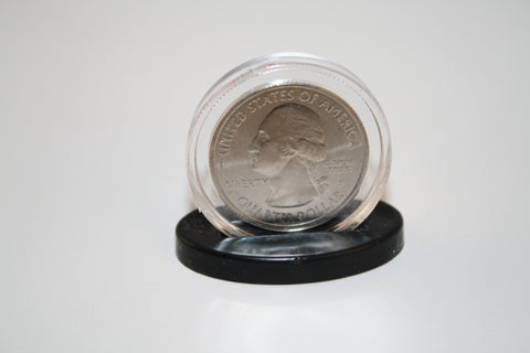 25 SINGLE COIN DISPLAY STANDS for Half Dollar or Quarter - EXCLUSIVE DESIGN