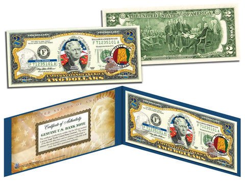 TENNESSEE $2 Statehood TN State Two-Dollar U.S. Bill - Genuine Legal Tender