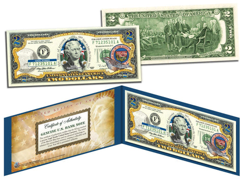 TENNESSEE $2 Statehood TN State Two-Dollar U.S. Bill - Genuine Legal Tender