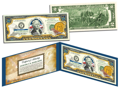 TENNESSEE $2 Statehood TN State Two-Dollar U.S. Bill - Genuine Legal Tender