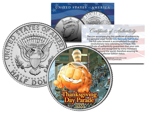 POPEYE BALLOON 1968 Macy's THANKSGIVING DAY PARADE - Colorized 2014 JFK Kennedy Half Dollar U.S. Coin