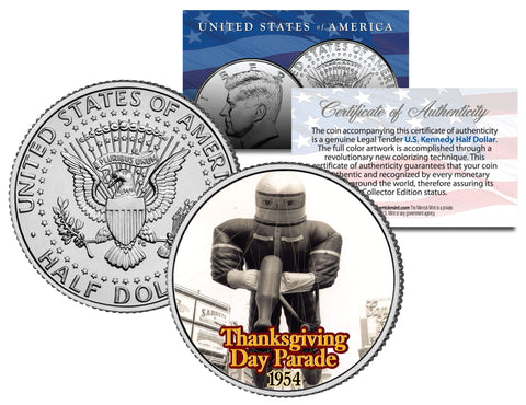 SNOOPY BALLOON 1966 Macy's THANKSGIVING DAY PARADE - Colorized 2014 JFK Kennedy Half Dollar U.S. Coin