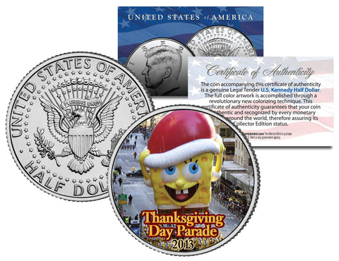 GARFIELD BALLOON 1986 Macy's THANKSGIVING DAY PARADE - Colorized 2014 JFK Kennedy Half Dollar U.S. Coin