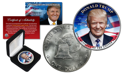 DONALD TRUMP Official XMAS JFK Half Dollar U.S. Coin in Christmas Ornament Capsule